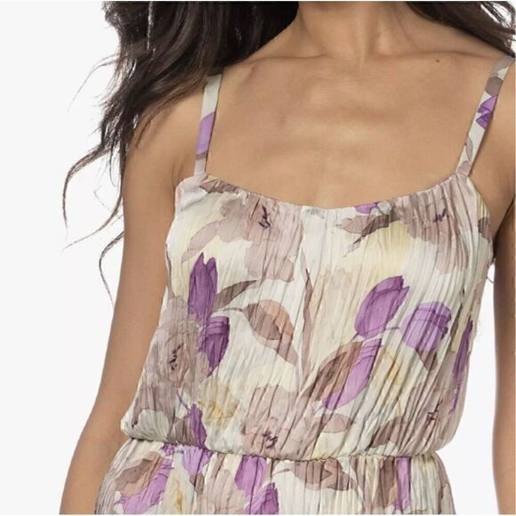 NWT Vince Floral Pleated Midi Dress - Picture 3 of 7